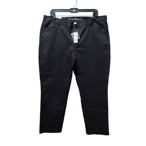 Khakis By Gap Slim City Khaki Crop Pants Women 16R Black Stretch 38x26